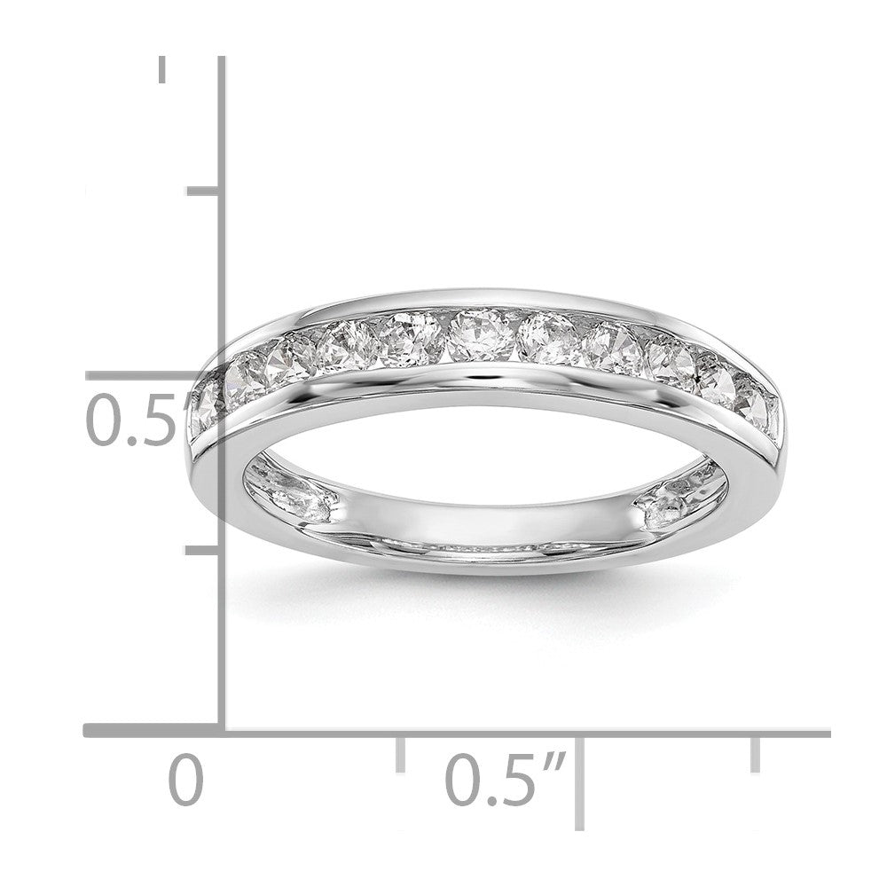 14k White Gold 3/4 Ct. Lab Grown Diamond VS/SI+ G+ Wedding Band Ring