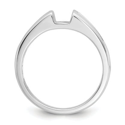 14K White Gold Peg Set 1/2 Carat Channel Princess Diamond Semi Mount Engagement Ring