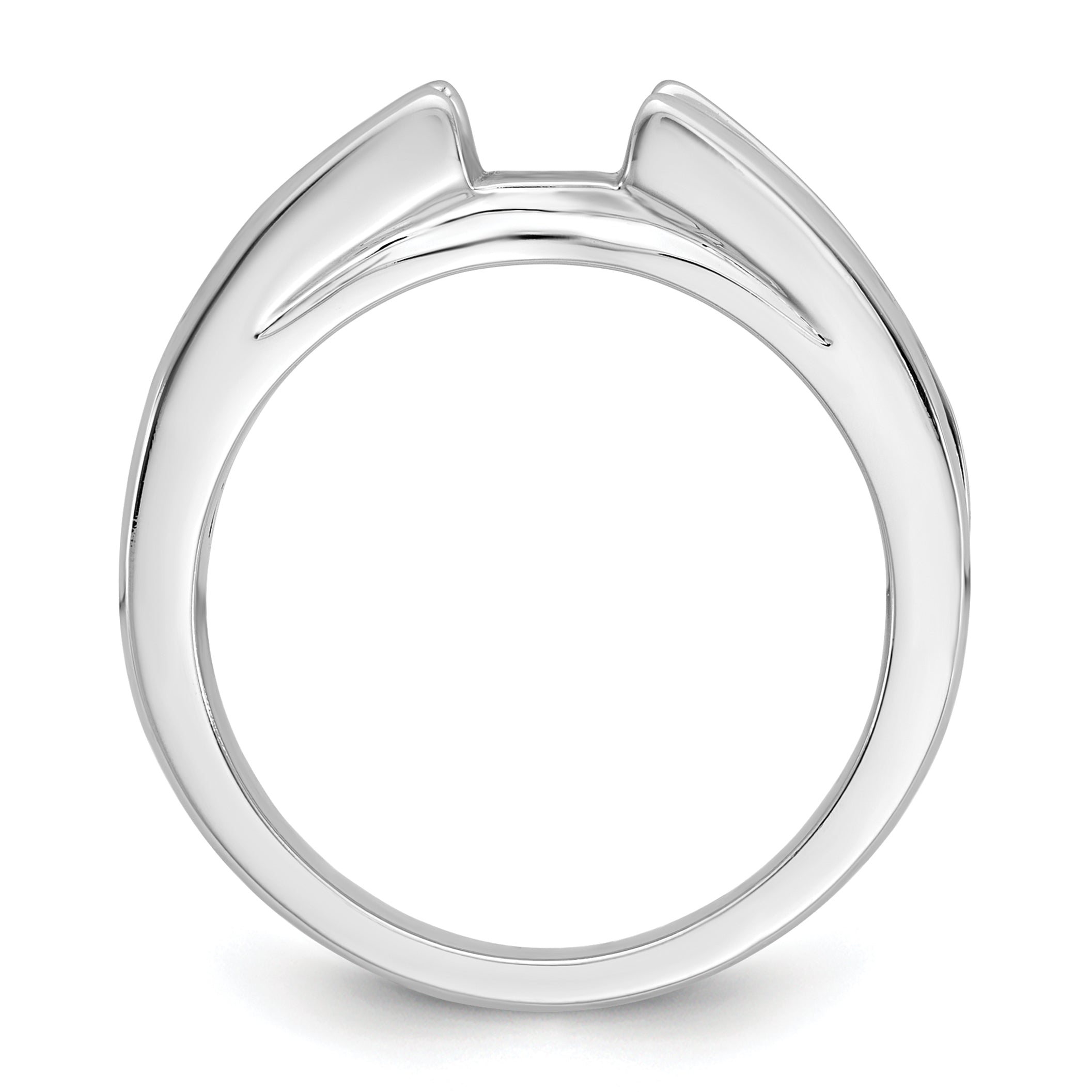 14K White Gold Peg Set 1 Carat Channel Princess Diamond Semi Mount Engagement Ring