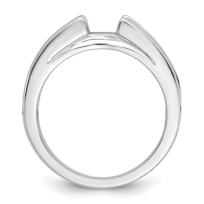 14K White Gold Peg Set 1 Carat Channel Princess Diamond Semi Mount Engagement Ring