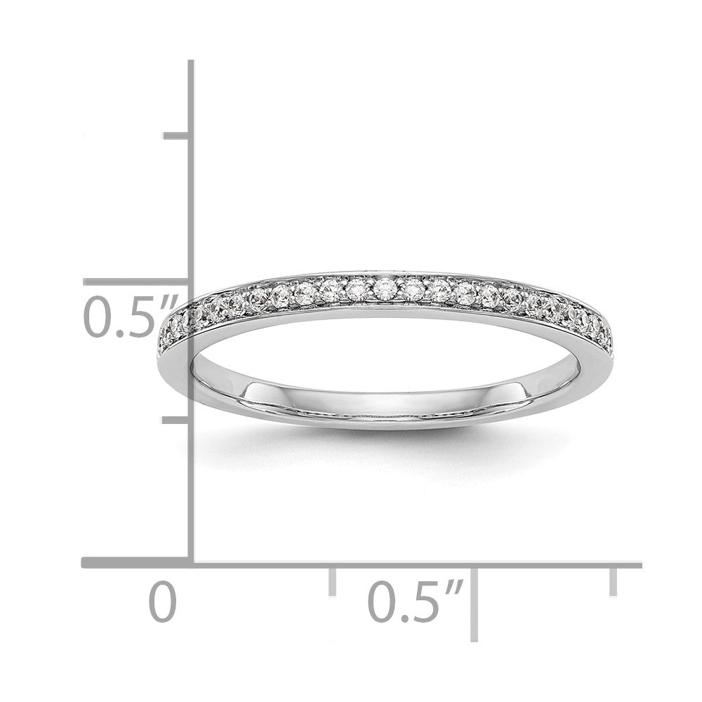 14k White Gold 1/8 Ct. Lab Grown Diamond VS/SI+ G+ Wedding Band Ring