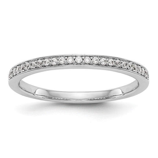 14k White Gold 1/8 Ct. Lab Grown Diamond VS/SI+ G+ Wedding Band Ring