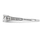 14k White Gold 1/3 Ct. Lab Grown Diamond VS/SI+ G+ Peg Set Engagement Ring