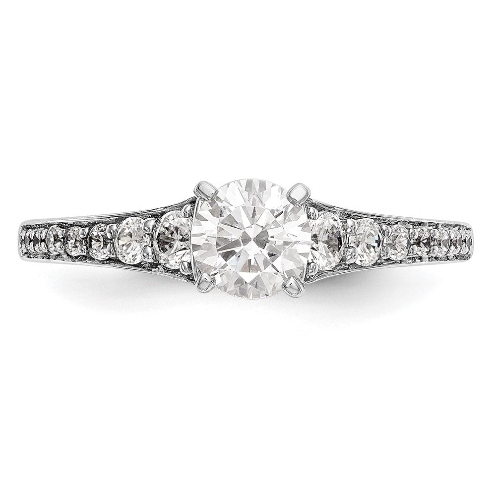 14k White Gold 1/3 Ct. Lab Grown Diamond VS/SI+ G+ Semi Mount Peg Set Engagement Ring