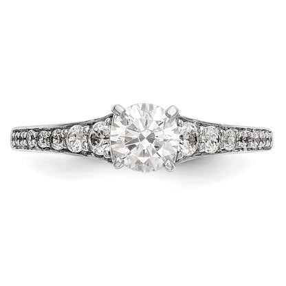 14k White Gold 1/3 Ct. Lab Grown Diamond VS/SI+ G+ Semi Mount Peg Set Engagement Ring