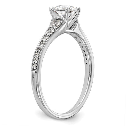 14k White Gold 1/3 Ct. Lab Grown Diamond VS/SI+ G+ Semi Mount Peg Set Engagement Ring