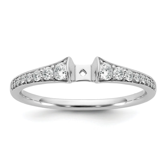 14k White Gold 1/3 Ct. Lab Grown Diamond VS/SI+ G+ Peg Set Engagement Ring