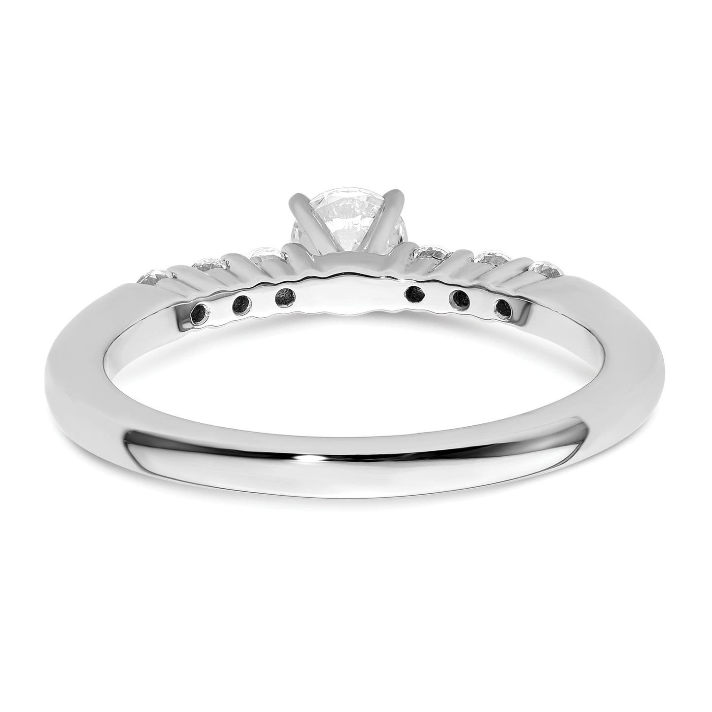 14K White Gold Lab Grown Diamond VS/SI+ G+ Peg Semi-mount Engagement Ring