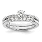 14K White Gold Lab Grown Diamond VS/SI+ G+ Peg Semi-mount Engagement Ring