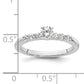 14K White Gold Lab Grown Diamond VS/SI+ G+ Peg Semi-mount Engagement Ring