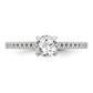 14k White Gold 1/10 Ct. Lab Grown Diamond VS/SI+ G+ Peg Set Engagement Ring