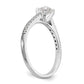 14k White Gold 1/10 Ct. Lab Grown Diamond VS/SI+ G+ Peg Set Engagement Ring