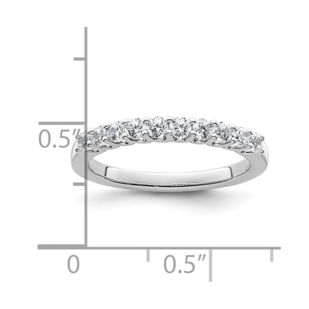 14k White Gold 1/2 Ct. Lab Grown Diamond VS/SI+ G+ Wedding Band Ring