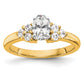 14k Yellow Gold Lab Grown Diamond VS/SI FGH Peg Semi-mount Engagement Ring