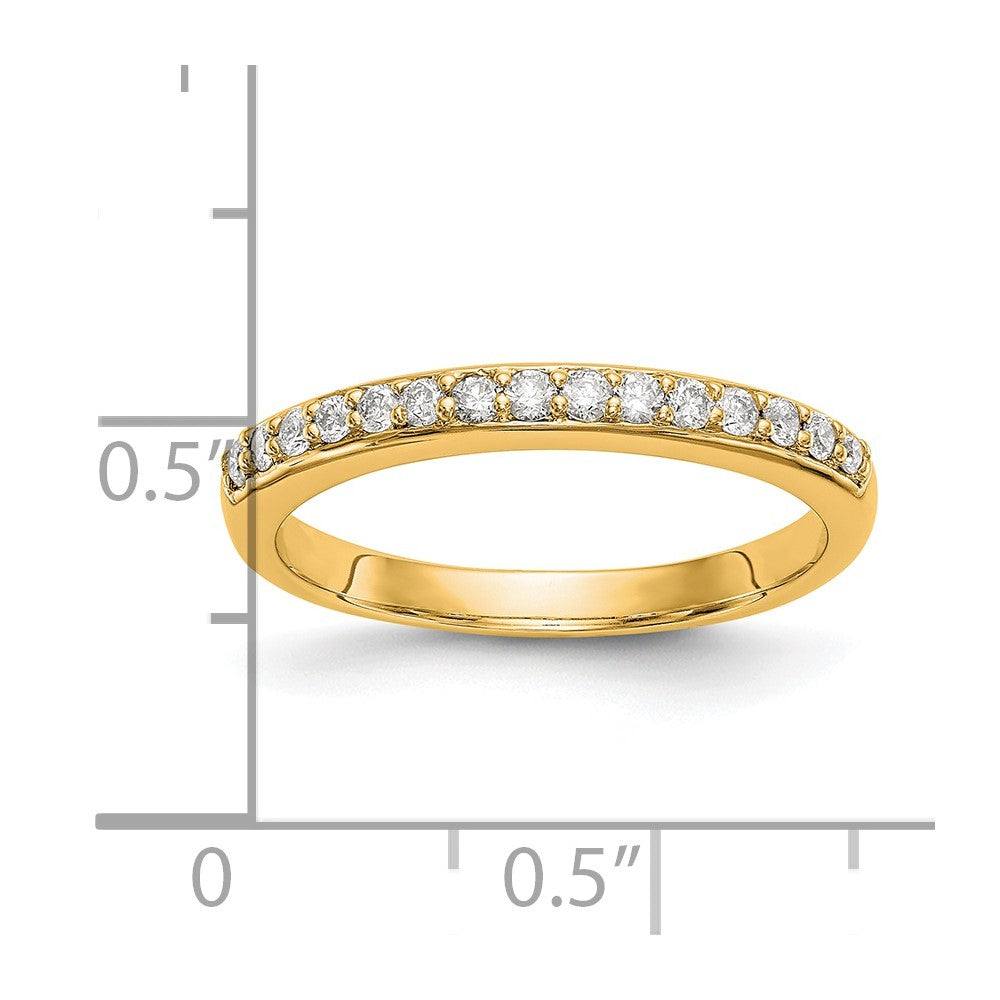 14k Yellow Gold 1/4 Ct. Lab Grown Diamond VS/SI+ G+ Wedding Band Ring