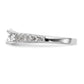 14k White Gold 1/2 Ct. Lab Grown Diamond VS/SI+ G+ Peg Set Engagement Ring