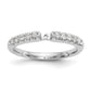 14k White Gold 1/4 Ct. Lab Grown Diamond VS/SI+ G+ Peg Set Engagement Ring