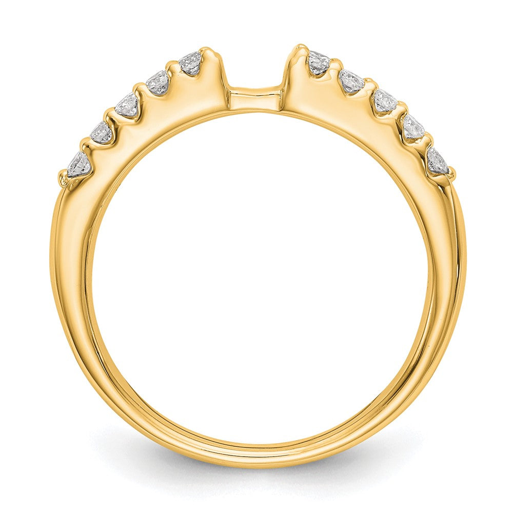 14k Yellow Gold Two Tone 1/4 Ct. Lab Grown Diamond VS/SI+ G+ Peg Set Engagement Ring