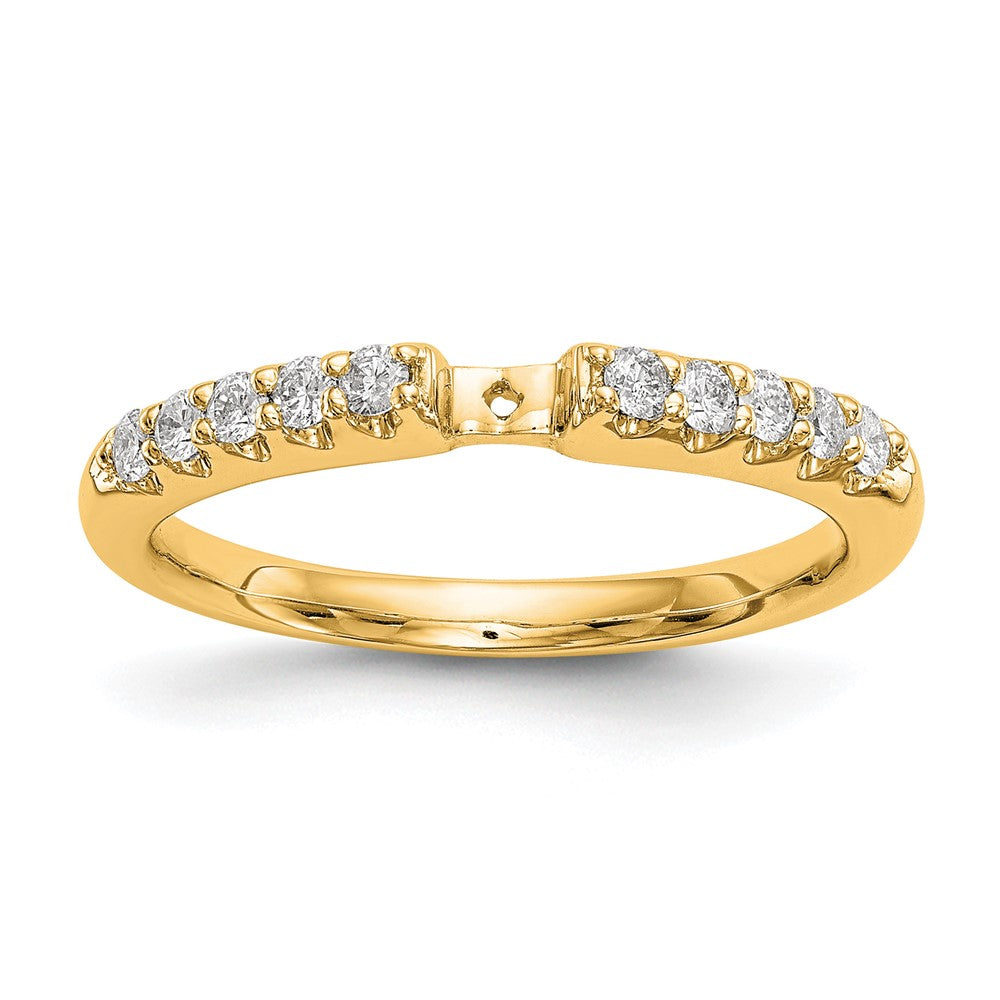 14k Yellow Gold Two Tone 1/4 Ct. Lab Grown Diamond VS/SI+ G+ Peg Set Engagement Ring