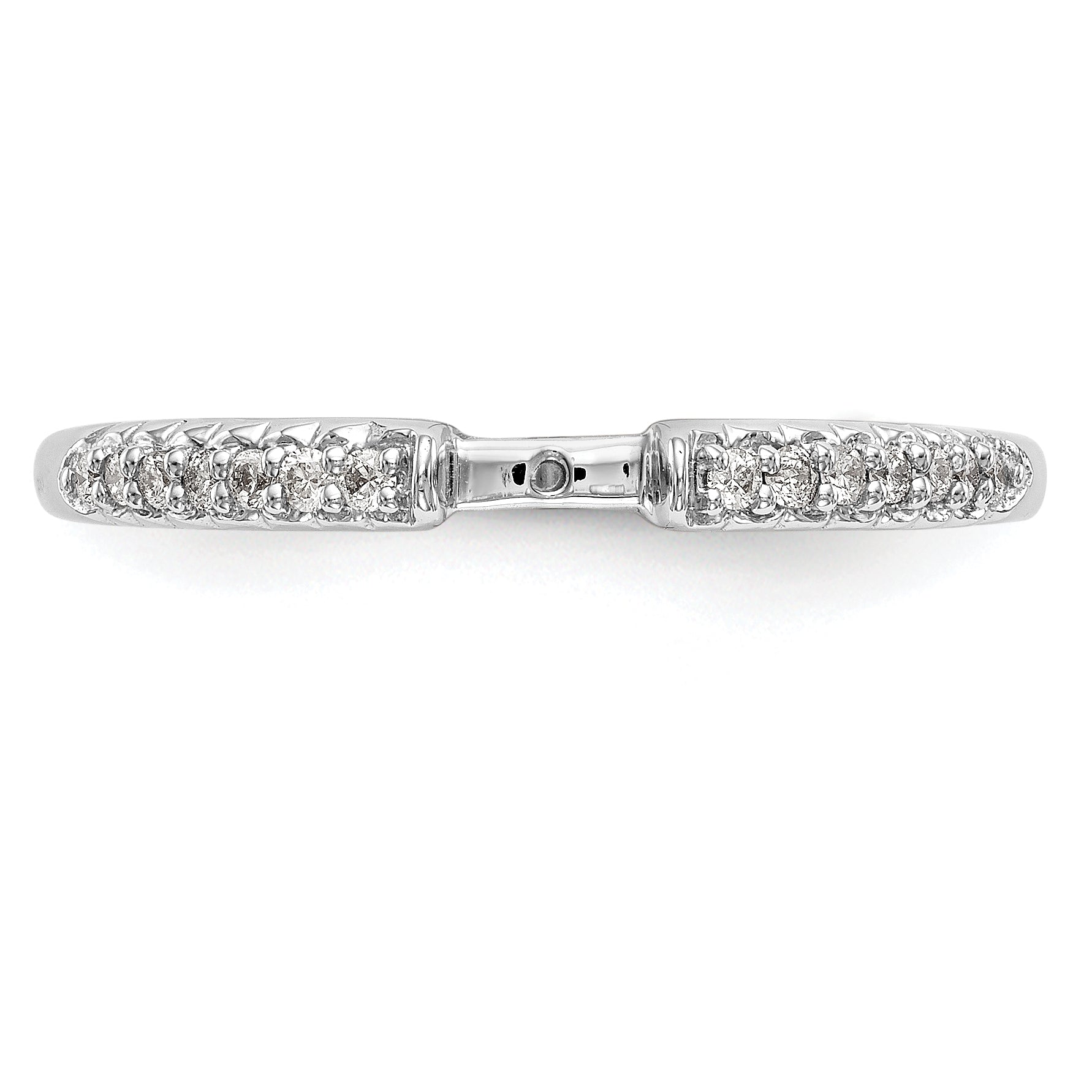 10K White Gold Diamond Peg Set Semi Mount Engagement Ring