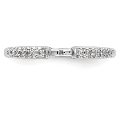 10K White Gold Diamond Peg Set Semi Mount Engagement Ring