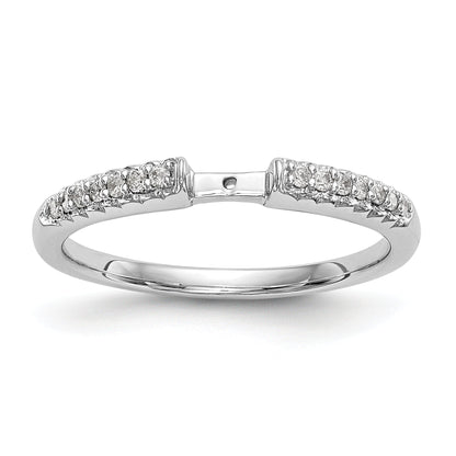 10K White Gold Diamond Peg Set Semi Mount Engagement Ring