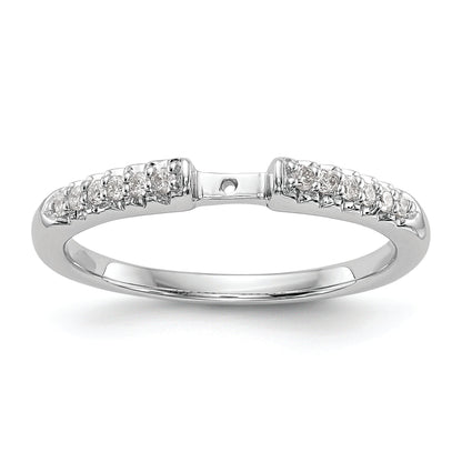 10K White Gold Peg Set 1/8 Carat Diamond Semi Mount Engagement Ring