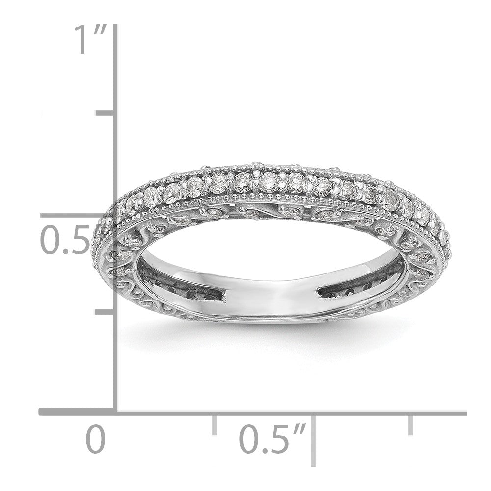 14K White Gold True Origin 1/2 Carat Lab Grown Diamond Vs/Si D E F Wedding Band