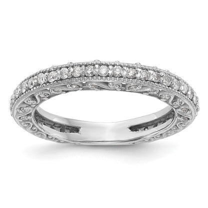 14K White Gold True Origin 1/2 Carat Lab Grown Diamond Vs/Si D E F Wedding Band