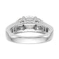 14k White Gold 3/4 Ct. Lab Grown Diamond VS/SI+ G+ 1 1/4 Ct. Center Round Channel Set Shared Prong Engagement Ring