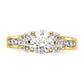 14k Yellow Gold 3/4 Ct. Lab Grown Diamond VS/SI+ G+ 1 1/4 Ct. Center Round Channel Set Shared Prong Engagement Ring