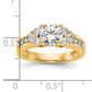 14k Yellow Gold 3/4 Ct. Lab Grown Diamond VS/SI+ G+ 1 1/4 Ct. Center Round Channel Set Shared Prong Engagement Ring