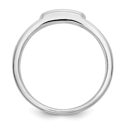 14K White Gold Contoured Wedding Band