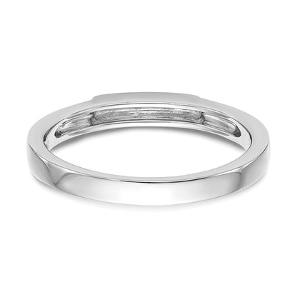14K White Gold Contoured Wedding Band