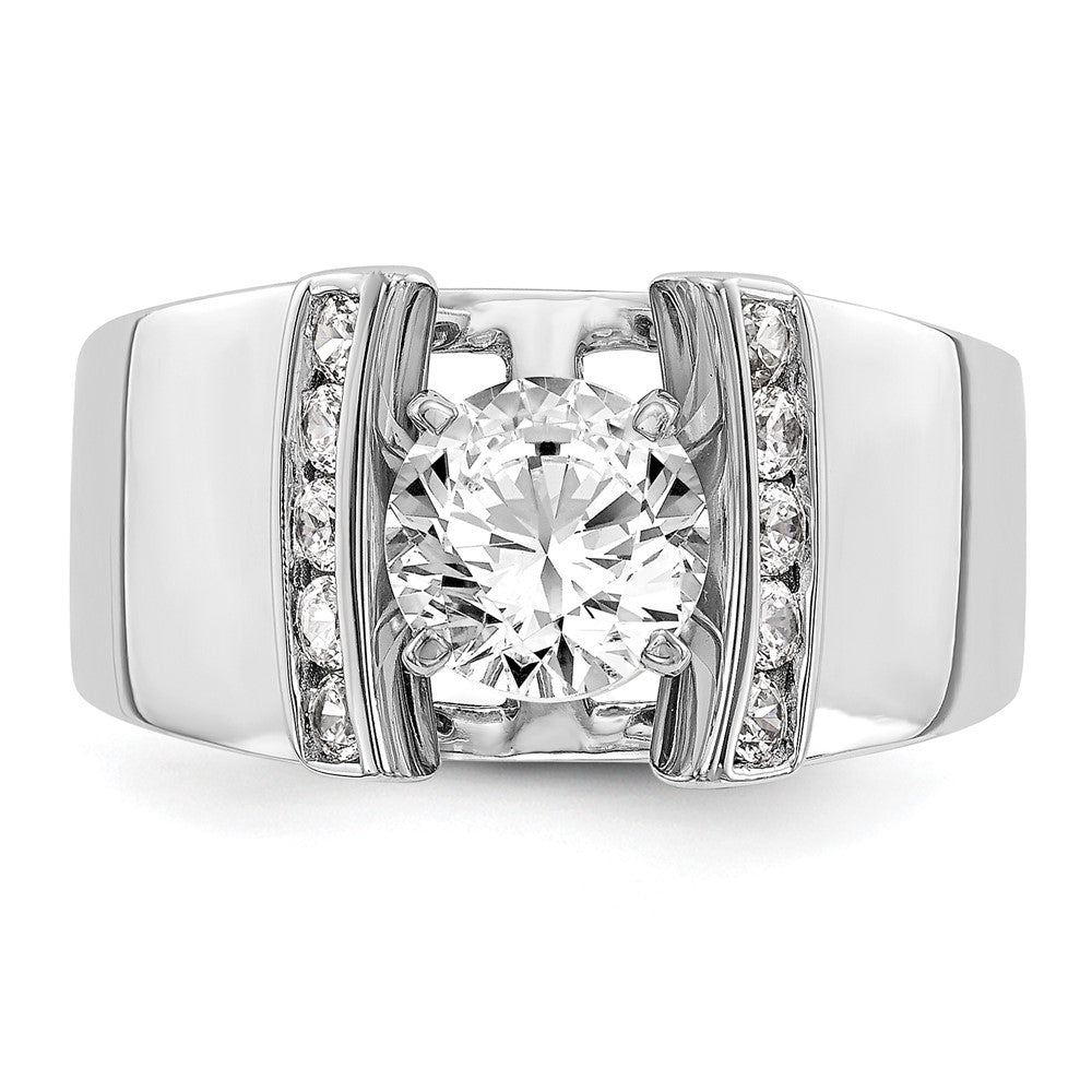14k White Gold 1/4 Ct. Lab Grown Diamond VS/SI+ G+ Semi-Mount Peg Set Engagement Ring