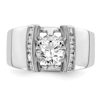 14k White Gold 1/4 Ct. Lab Grown Diamond VS/SI+ G+ Semi-Mount Peg Set Engagement Ring