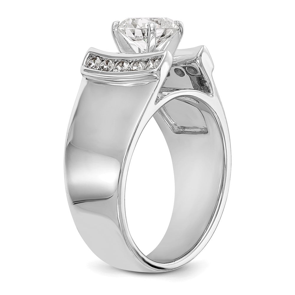 14k White Gold 1/4 Ct. Lab Grown Diamond VS/SI+ G+ Semi-Mount Peg Set Engagement Ring