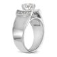 14k White Gold 1/4 Ct. Lab Grown Diamond VS/SI+ G+ Peg Set Engagement Ring