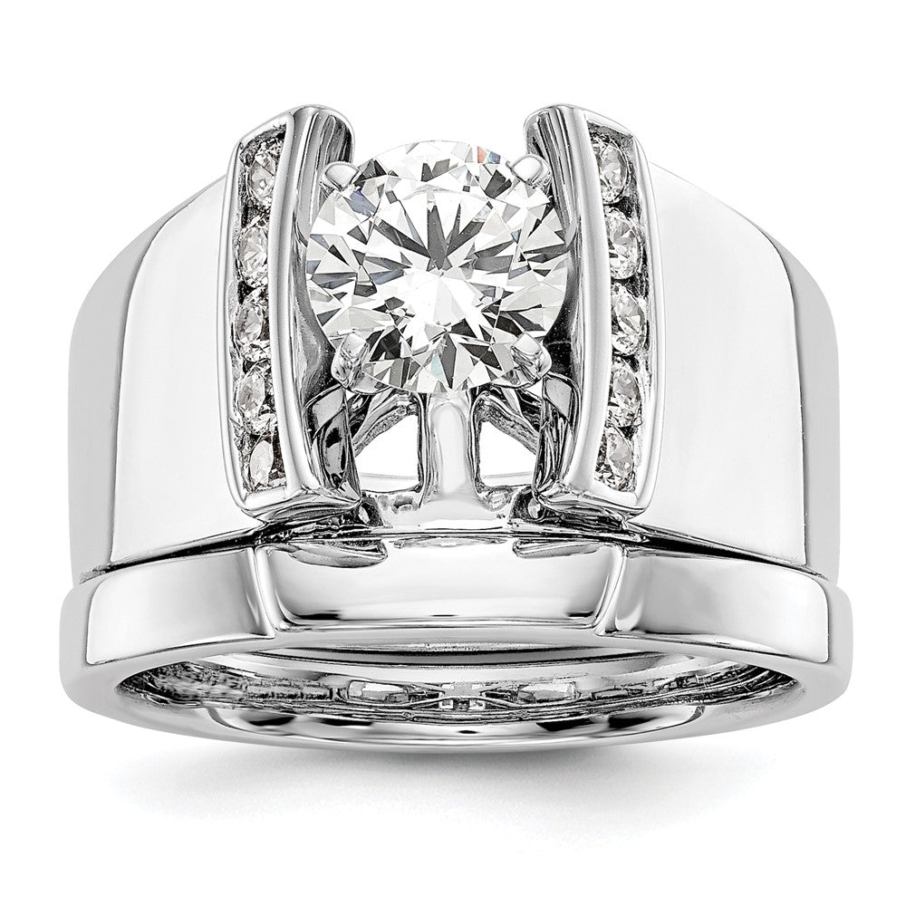 14k White Gold 1/4 Ct. Lab Grown Diamond VS/SI+ G+ Semi-Mount Peg Set Engagement Ring