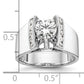 14k White Gold 1/4 Ct. Lab Grown Diamond VS/SI+ G+ Peg Set Engagement Ring