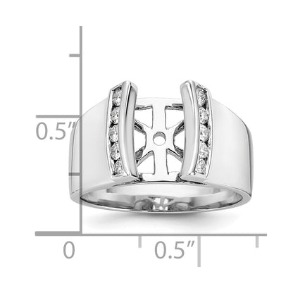 14k White Gold 1/4 Ct. Lab Grown Diamond VS/SI+ G+ Semi-Mount Peg Set Engagement Ring