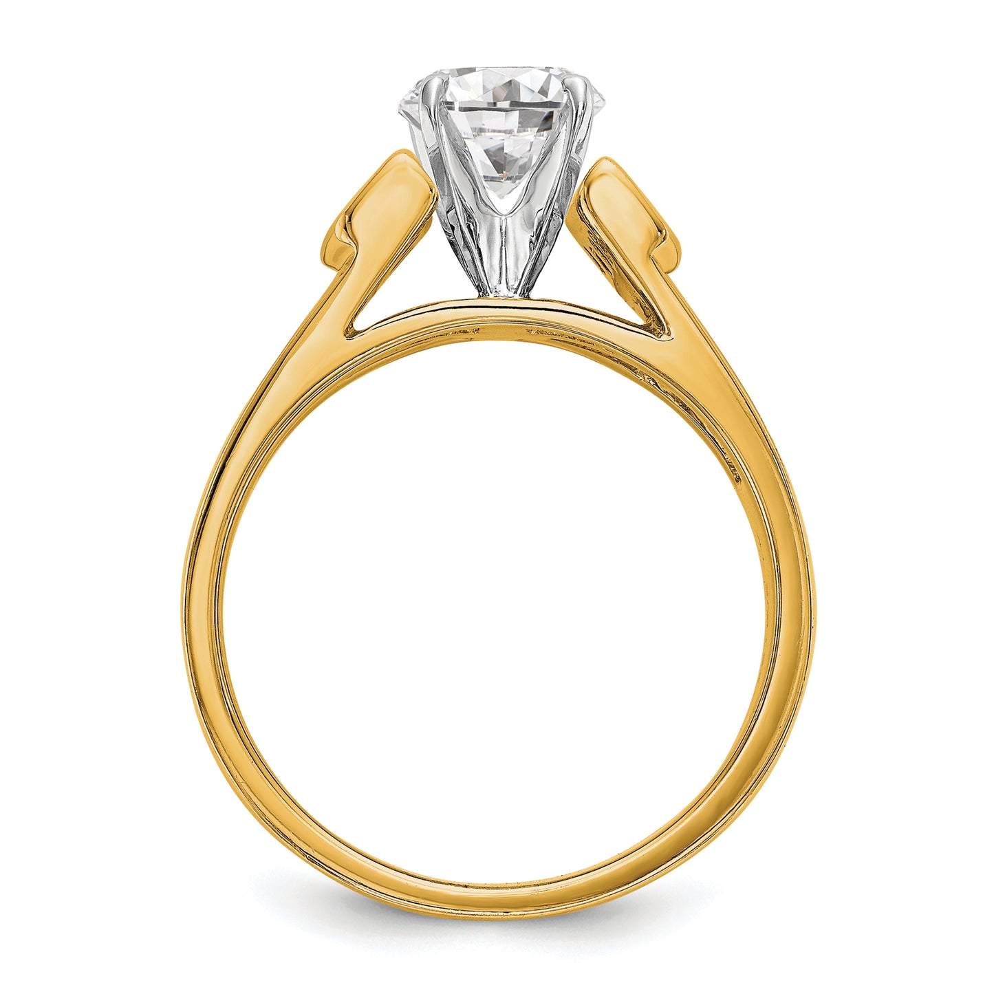 14k Yellow Gold 1/4 Ct. Lab Grown Diamond VS/SI+ G+ Peg Set Engagement Ring