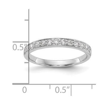14k White Gold 1/3 Ct. Lab Grown Diamond VS/SI+ G+ Wedding Band Ring