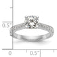 14k White Gold 1/4 Ct. Lab Grown Diamond VS/SI+ G+ 1 Ct. Center Round Engagement Ring