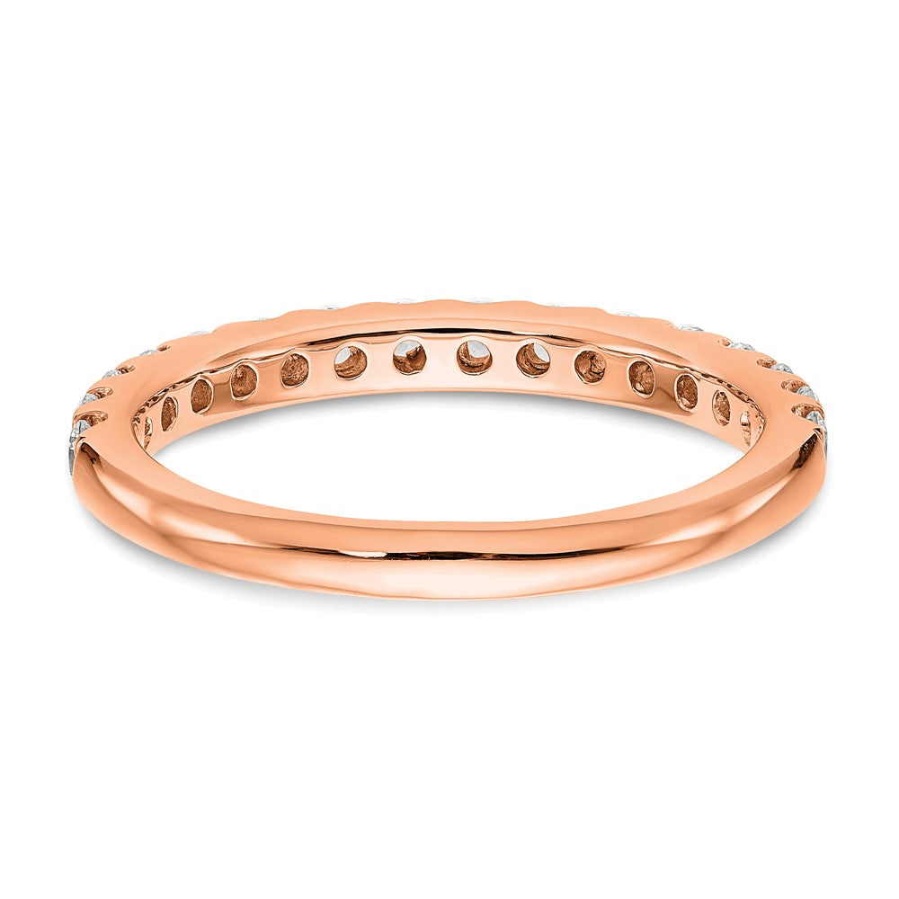 14K Rose Gold True Origin 1/2 Carat Lab Grown Diamond Vs D E F Wedding Band