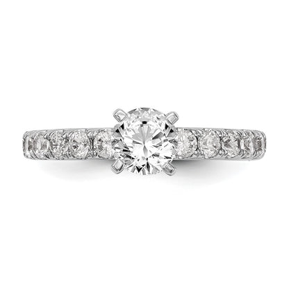 14k White Gold 5/8 Ct. Lab Grown Diamond VS/SI+ G+ Semi Mount Peg Set Engagement Ring
