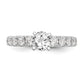 14k White Gold 3/4 Ct. Lab Grown Diamond VS/SI+ G+ Peg Set Engagement Ring