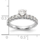 14k White Gold 3/4 Ct. Lab Grown Diamond VS/SI+ G+ Peg Set Engagement Ring