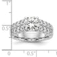 14k White Gold 1 3/8 Ct. Lab Grown Diamond VS/SI+ G+ Peg Set Engagement Ring