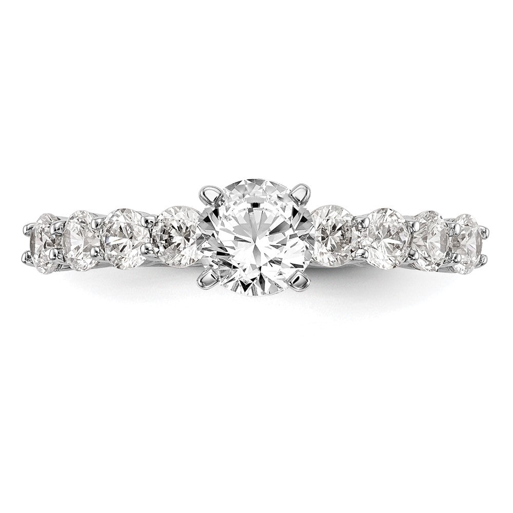 14k White Gold 3/4 Ct. Lab Grown Diamond VS/SI+ G+ Semi Mount Peg Set Engagement Ring